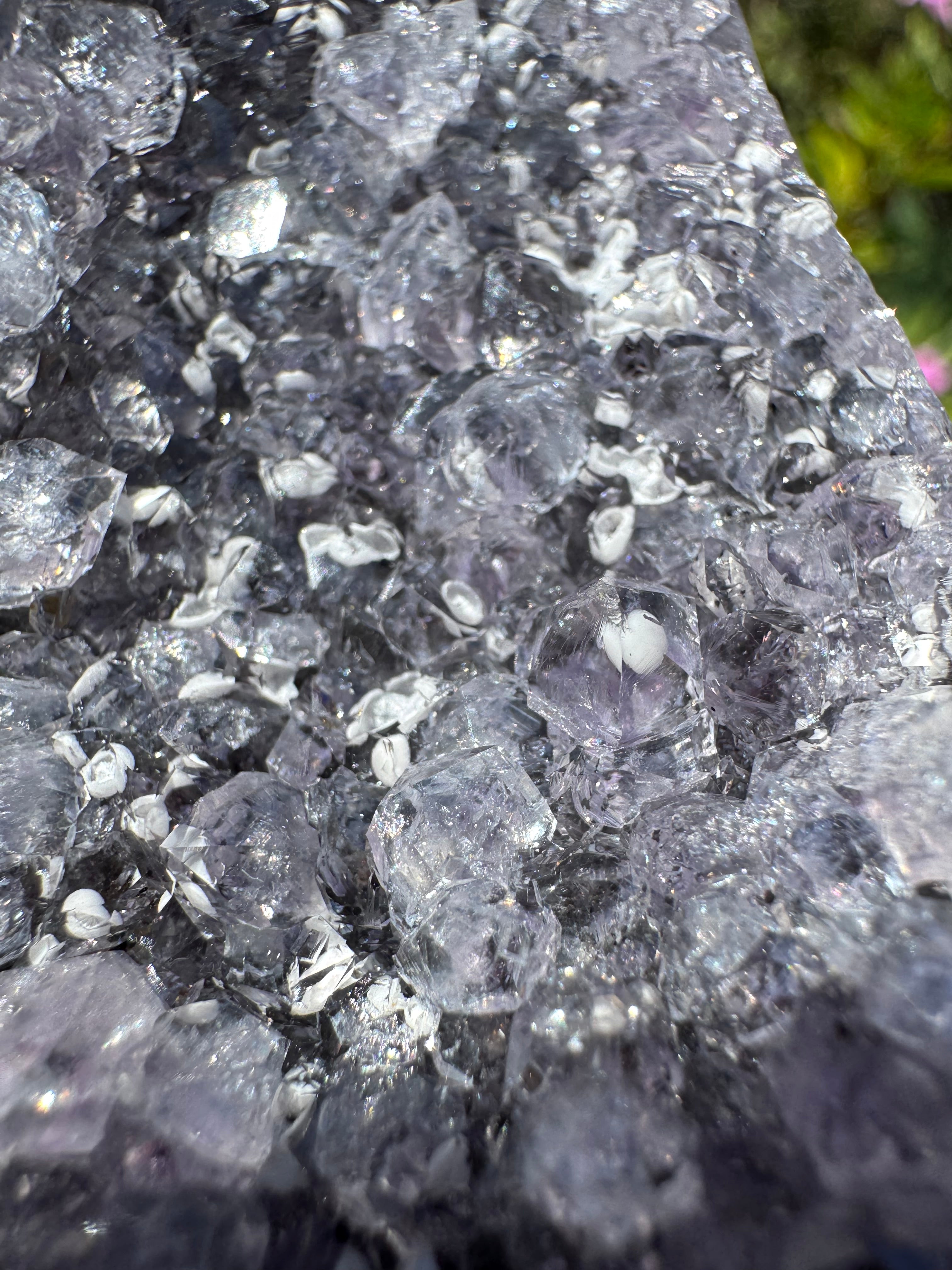Madagascan Amethyst Cluster with Cristobalite Inclusions