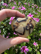 Septarian Cluster Heart with Stand