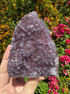 Amethyst Druzy Standing Geode
 - Wraparound