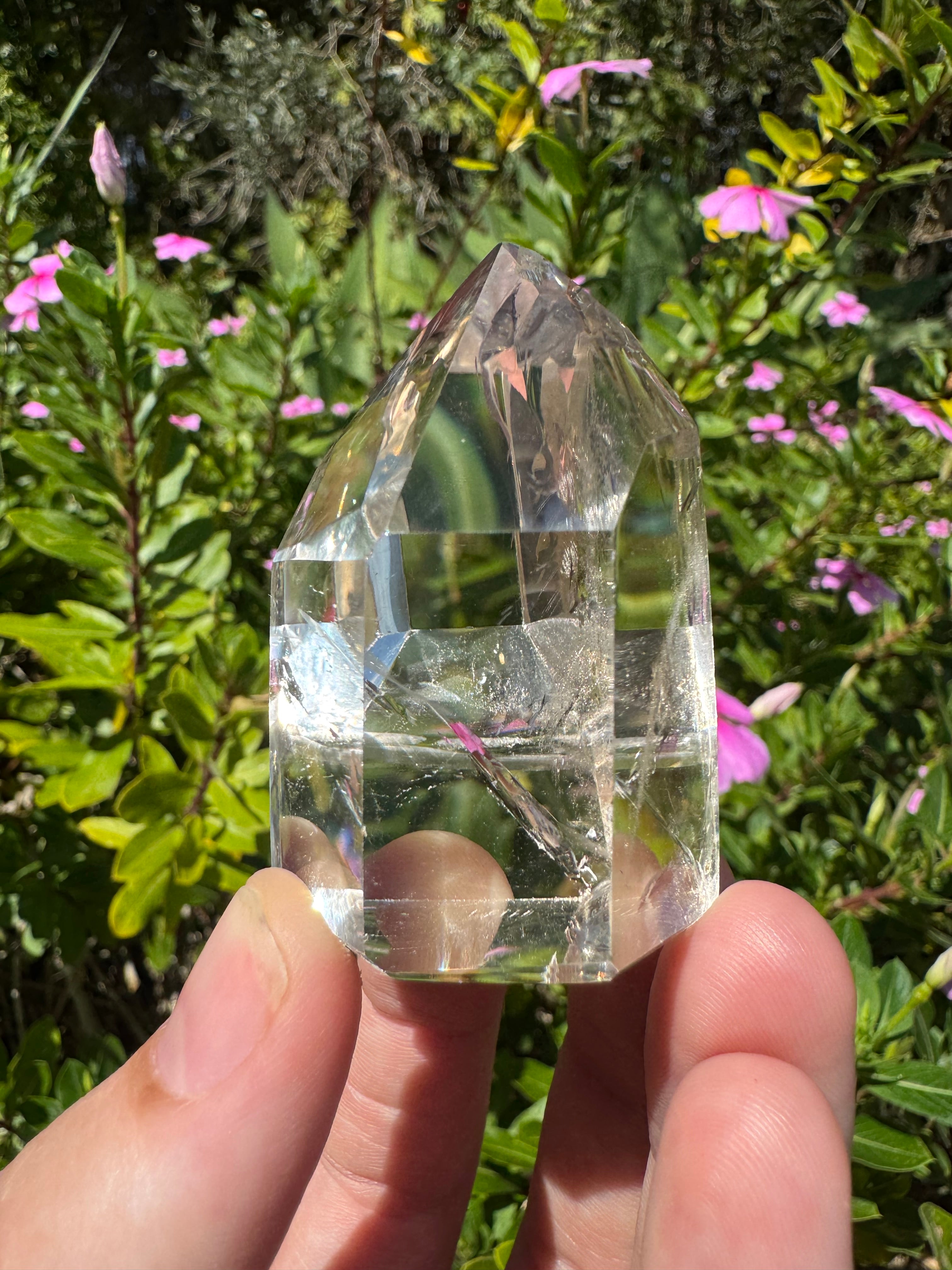 Natural Madagascan Clear Quartz Faceted Point