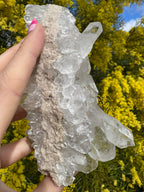 Clear Quartz Cluster With Phantom - Double Sided