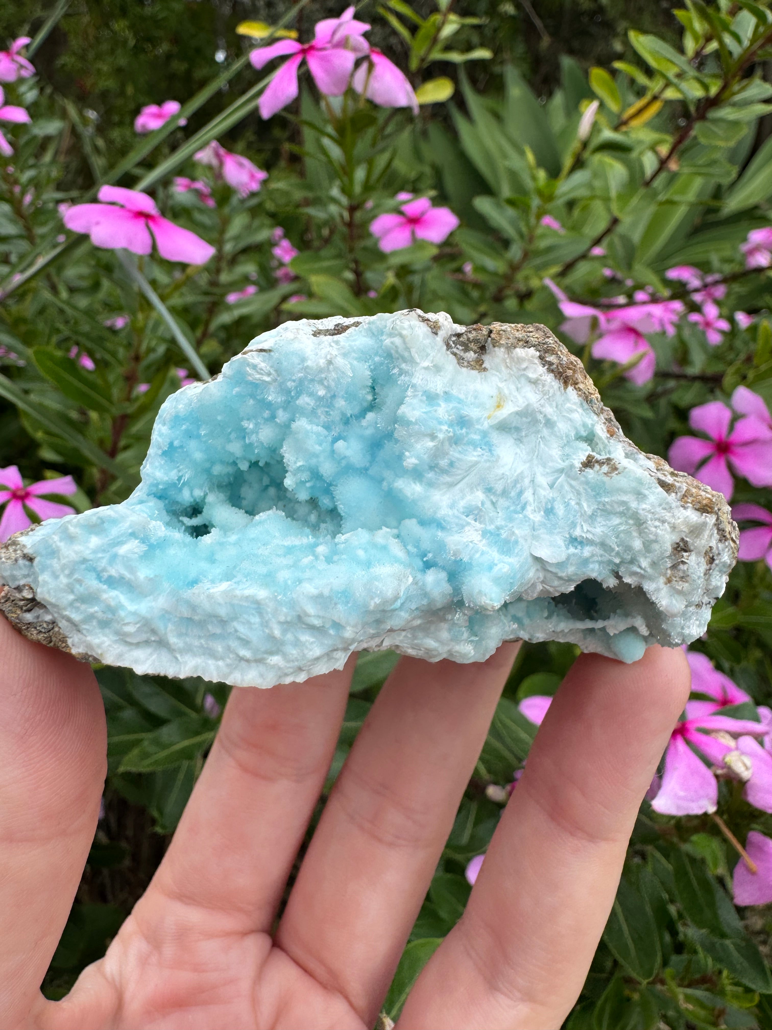 Blue Aragonite Cluster Specimen