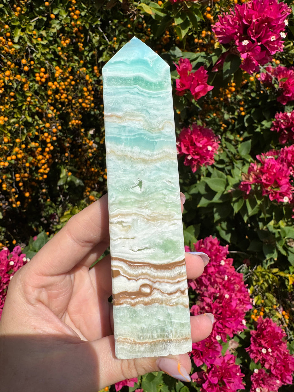 Green Aragonite Tower