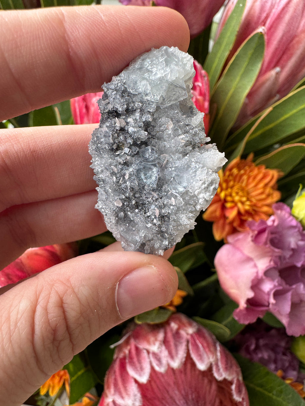 Rhodochrosite + Quartz + Fluorite Specimen
