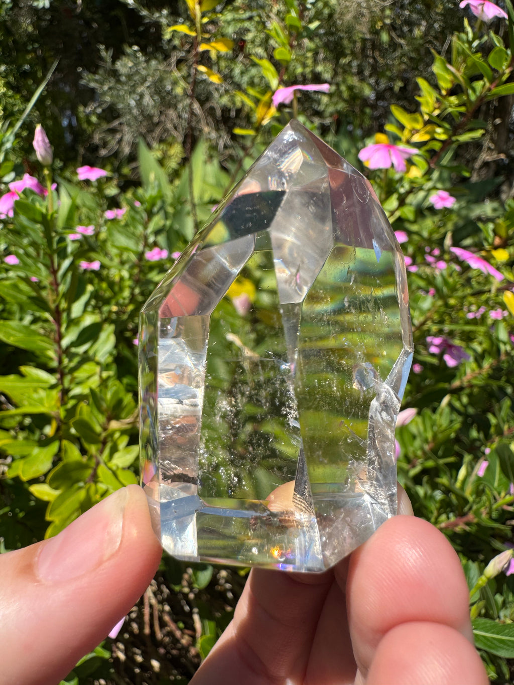 Natural Madagascan Clear Quartz Faceted Point