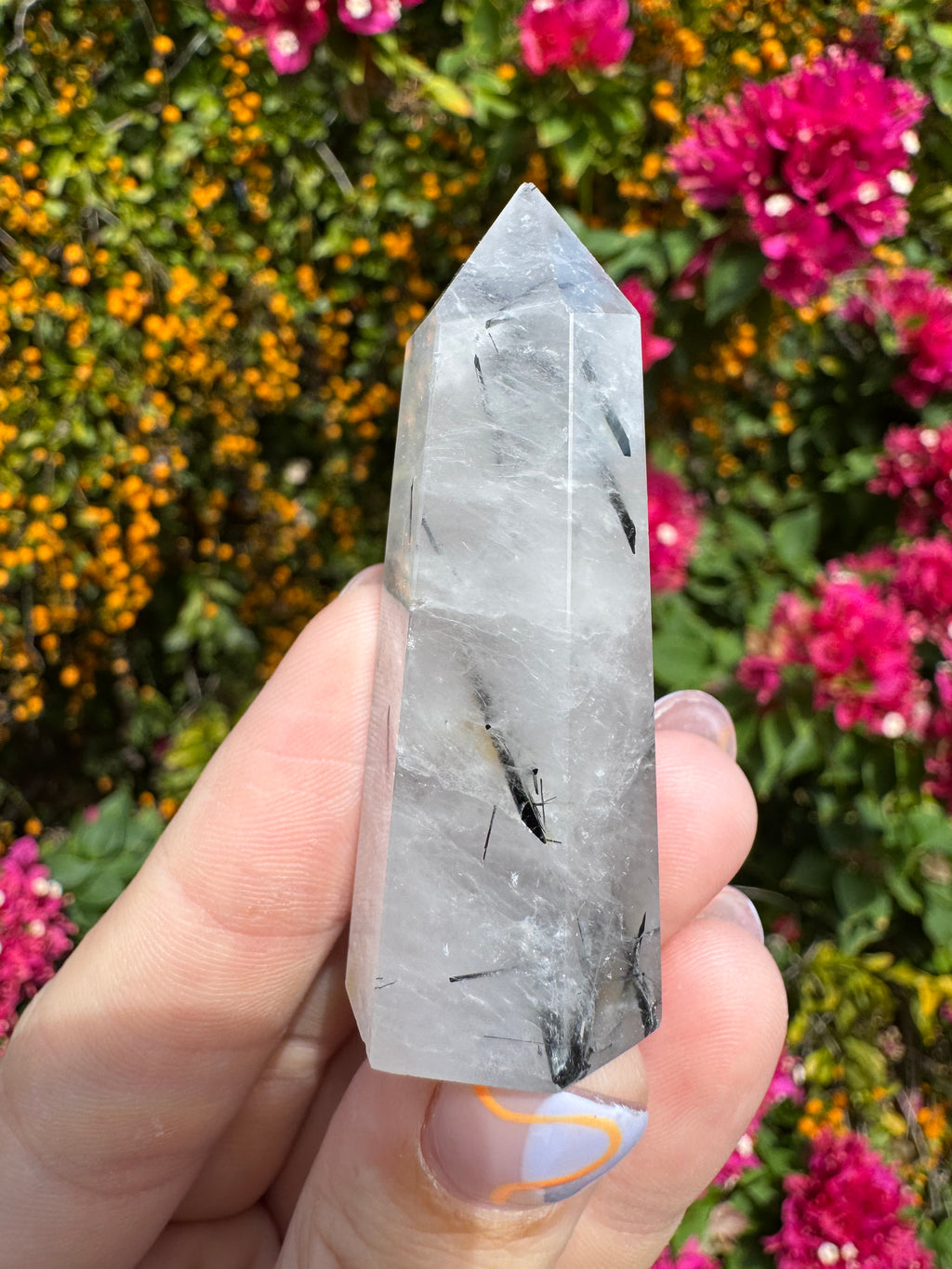Included Quartz Point - Black Tourmaline