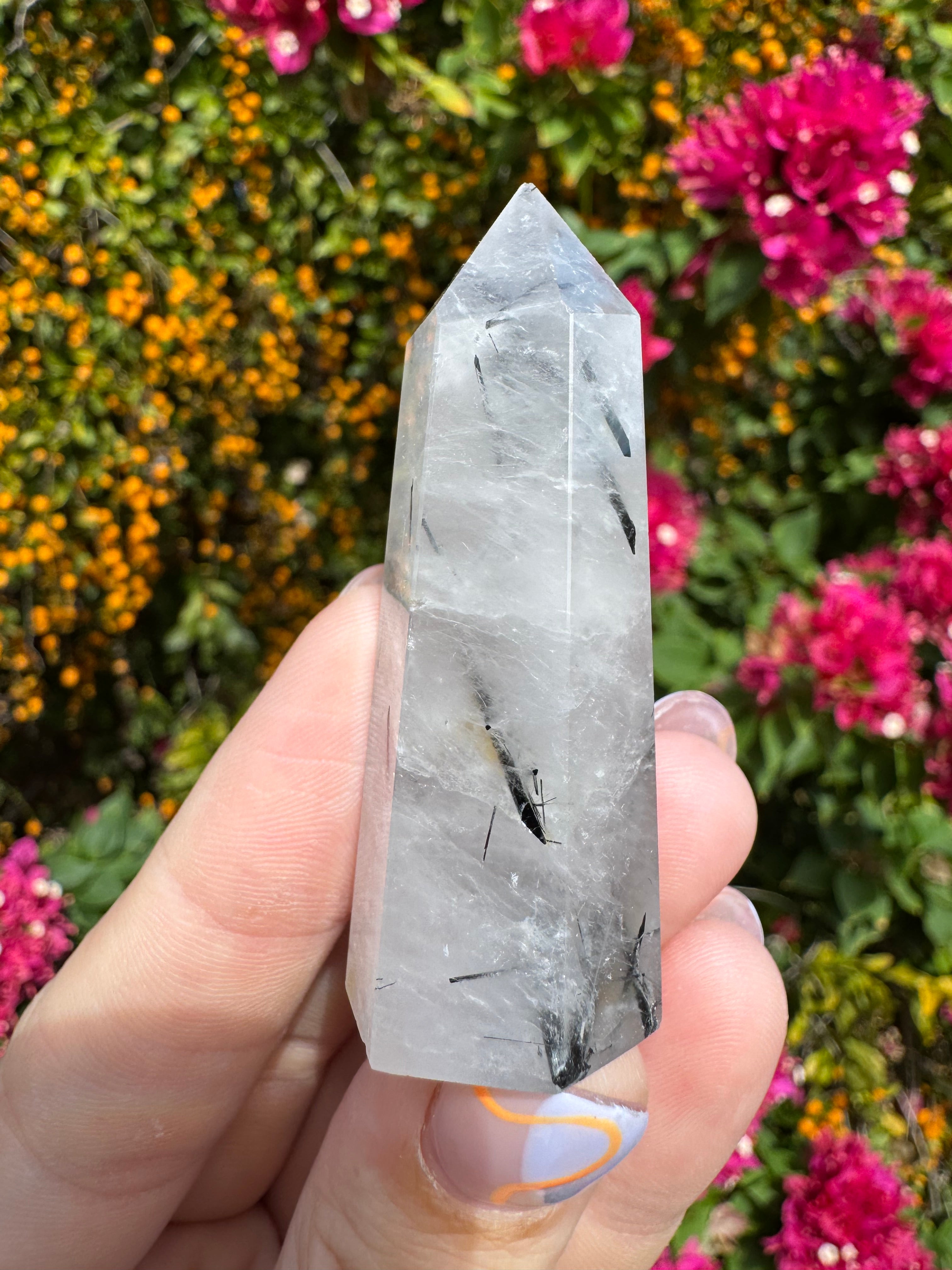 Included Quartz Point - Black Tourmaline