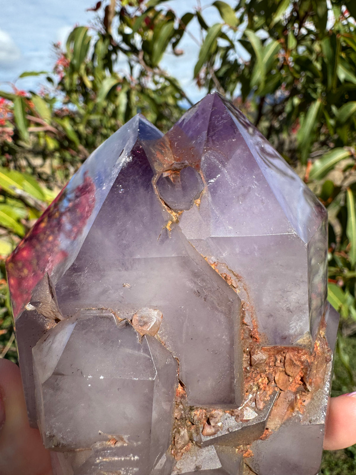 Included Amethyst ‘Castle’ With Hematite Inclusions Freeform