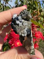 Pyrite And Galena On Quartz Specimen