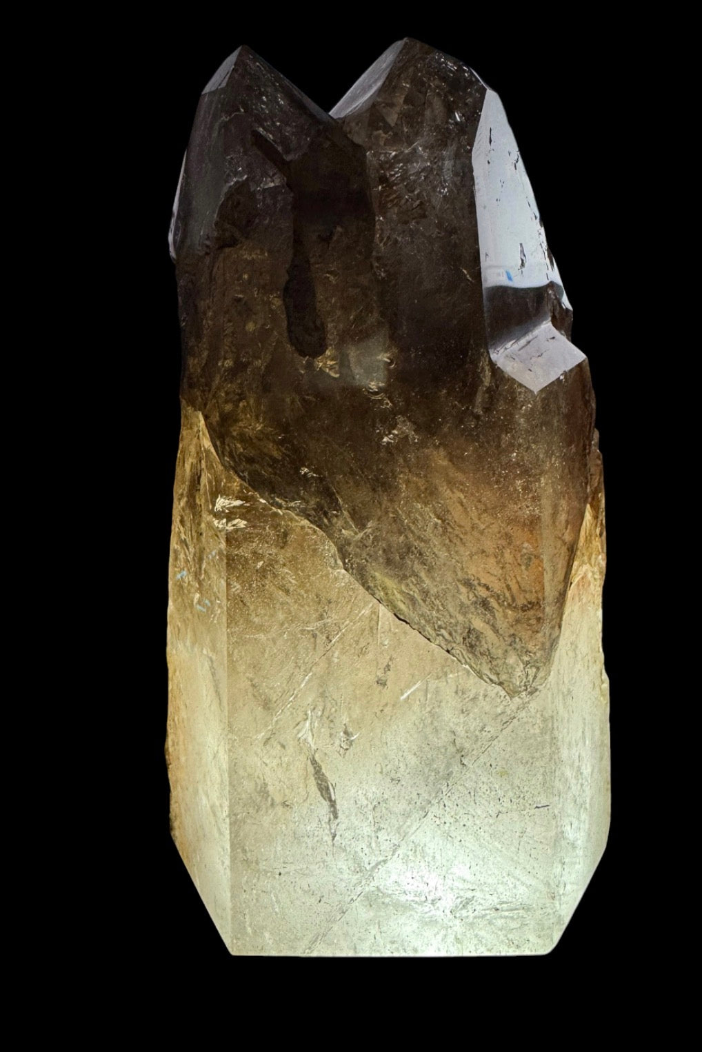 Rare Windowed Included Smoky Quartz Freeform - Triple Enhydro