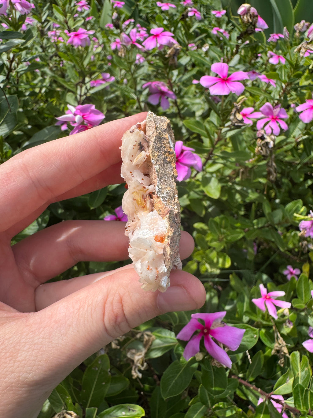 Vanadinite on Barite Specimen