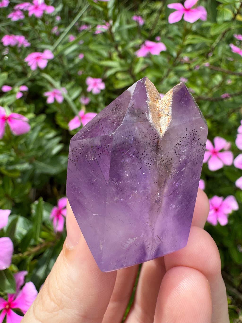 Inclusion Amethyst With Rutile Freeform