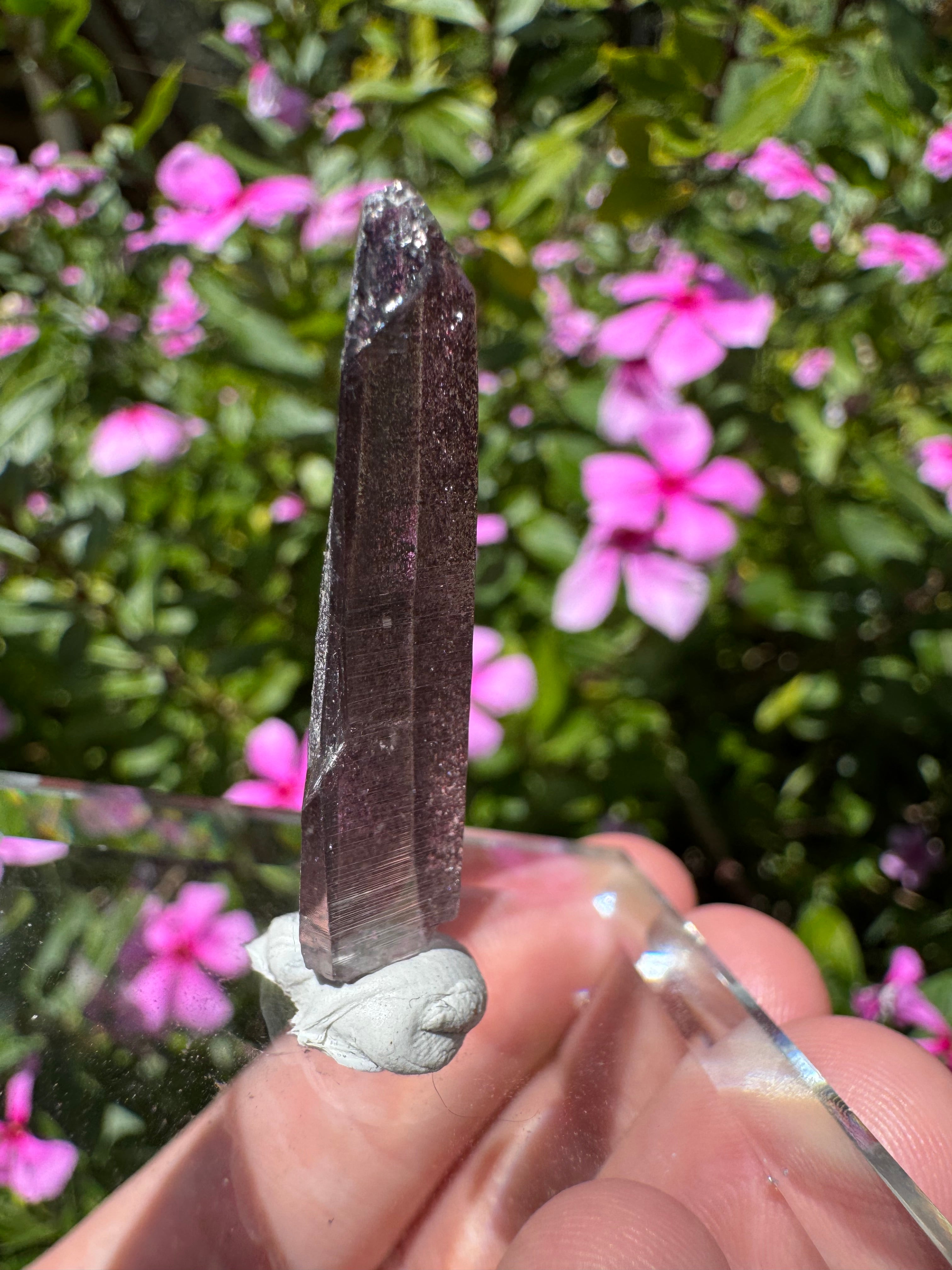 Hematite + Lithium Lasar Quartz Point