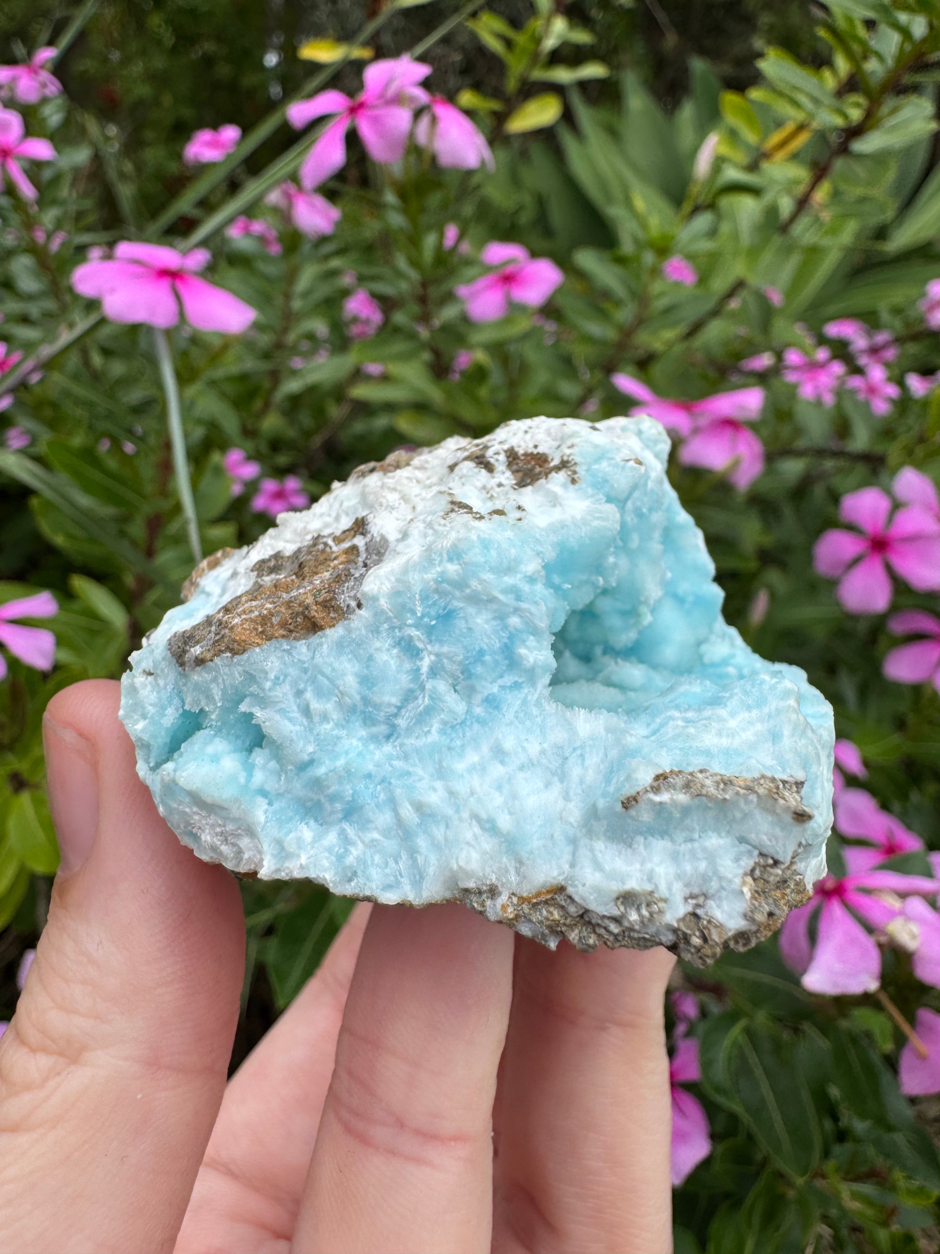Blue Aragonite Cluster Specimen