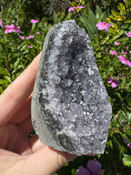 Madagascan Amethyst Cluster with Cristobalite Inclusions