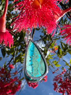 Malachite And Chrysocolla Pendant - Sterling Silver 925