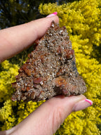 Vanadinite and Black Barite Specimen