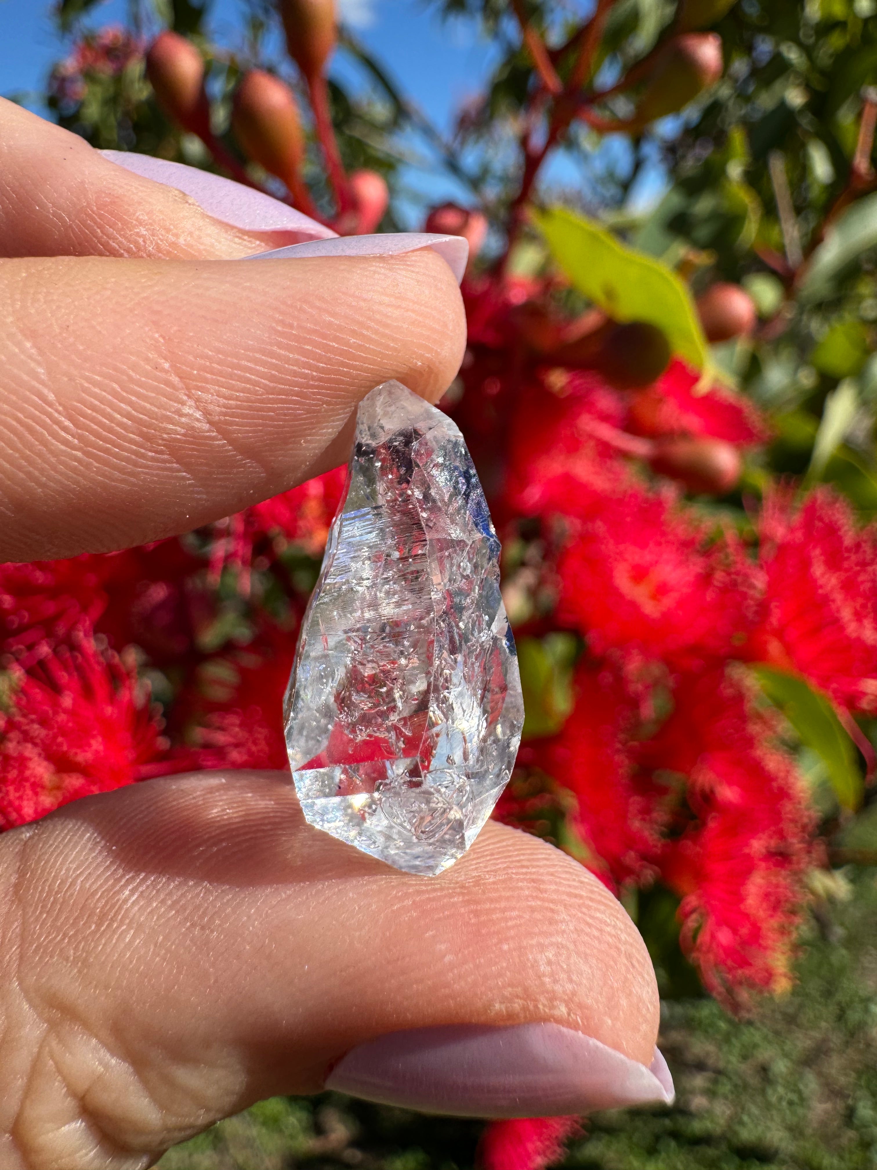 Herkimer Diamond Natural Specimen - Enhydro