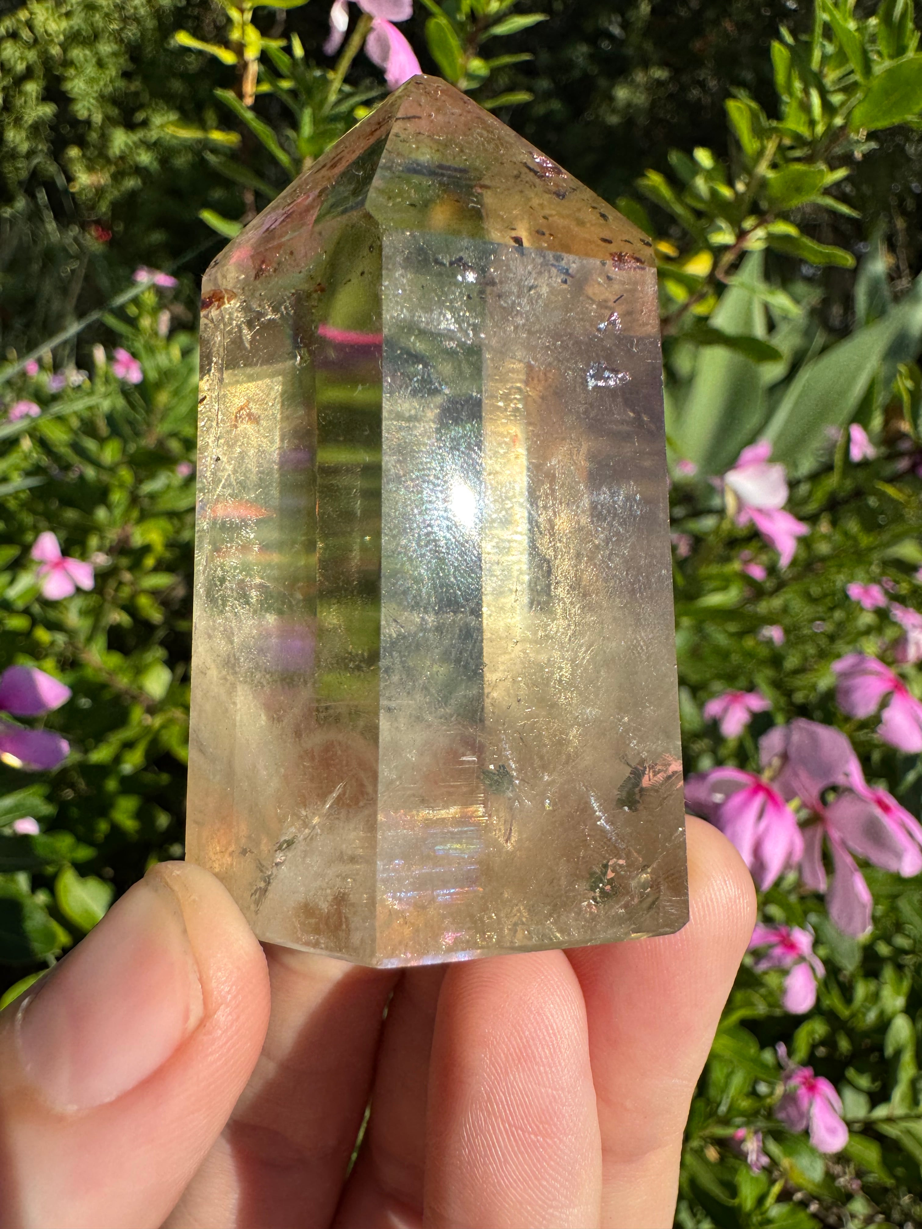 Natural Citrine Polished Point
- Hematite & Titanium Inclusions