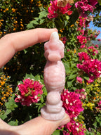 Pink Opal Seahorse Carving