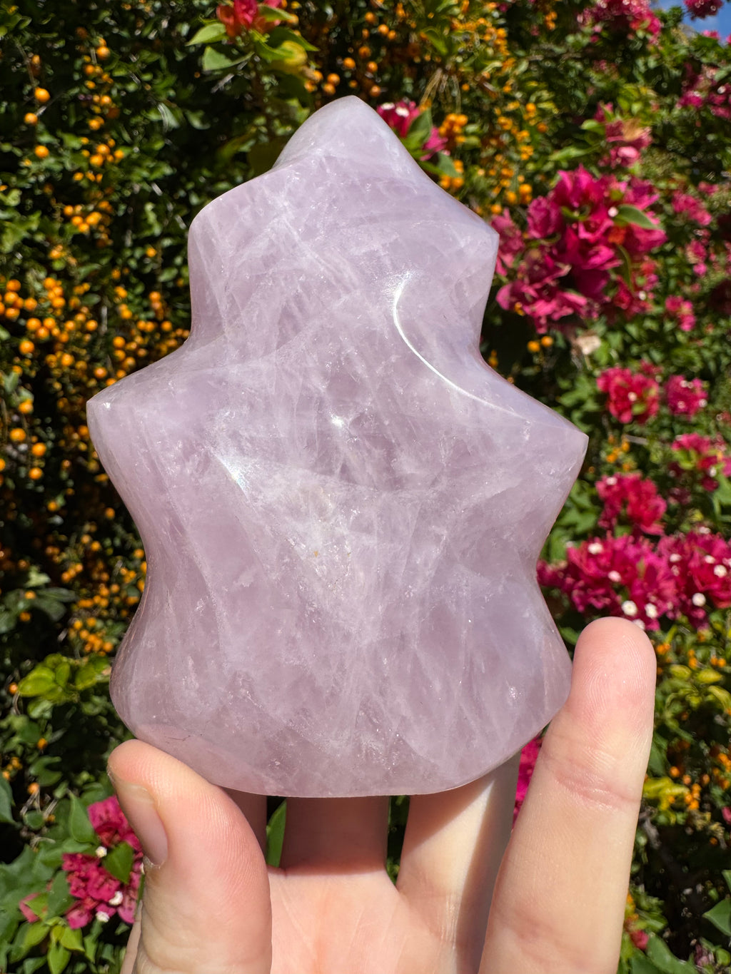 Lavender Rose Quartz Flame