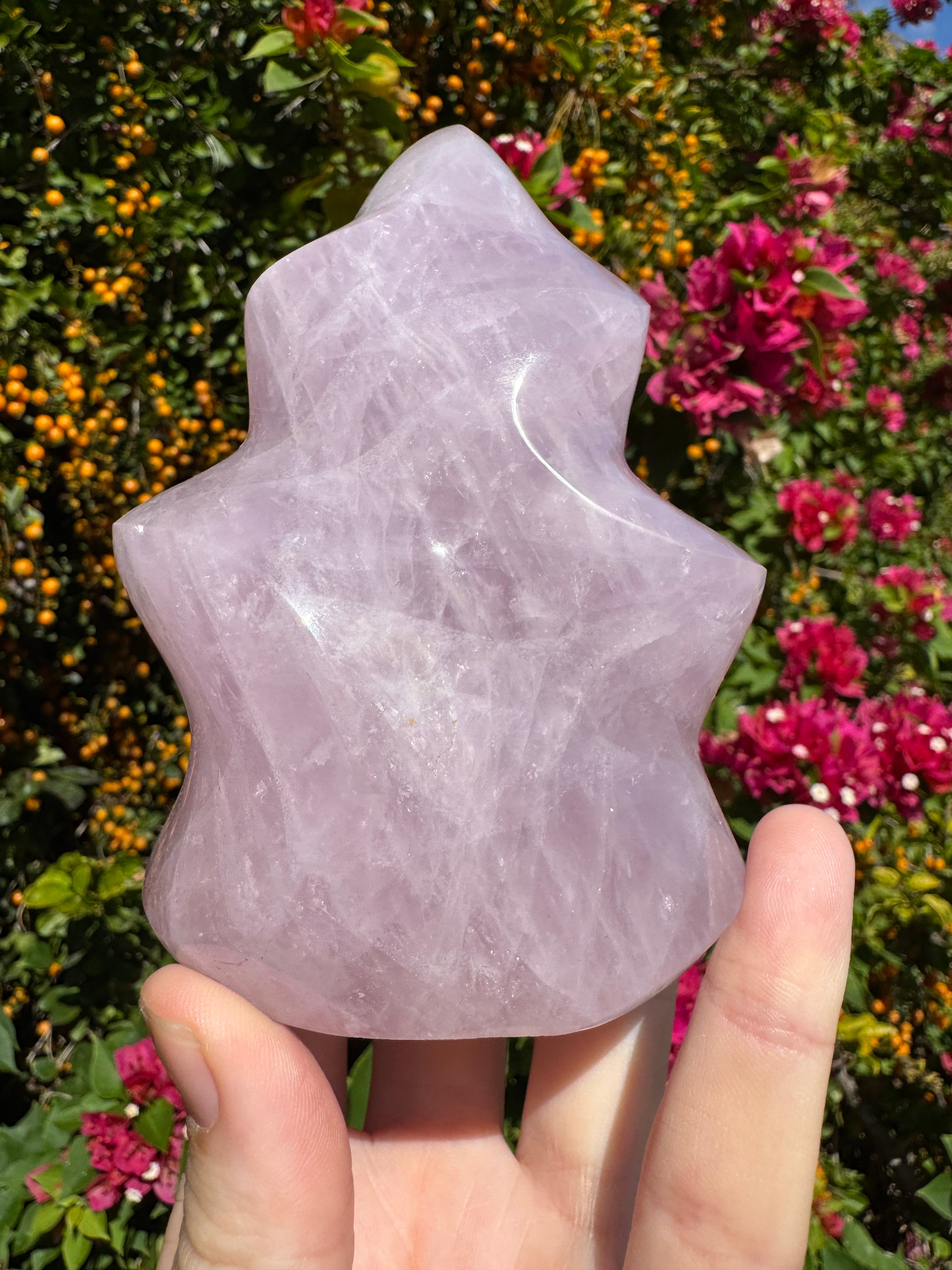 Lavender Rose Quartz Flame