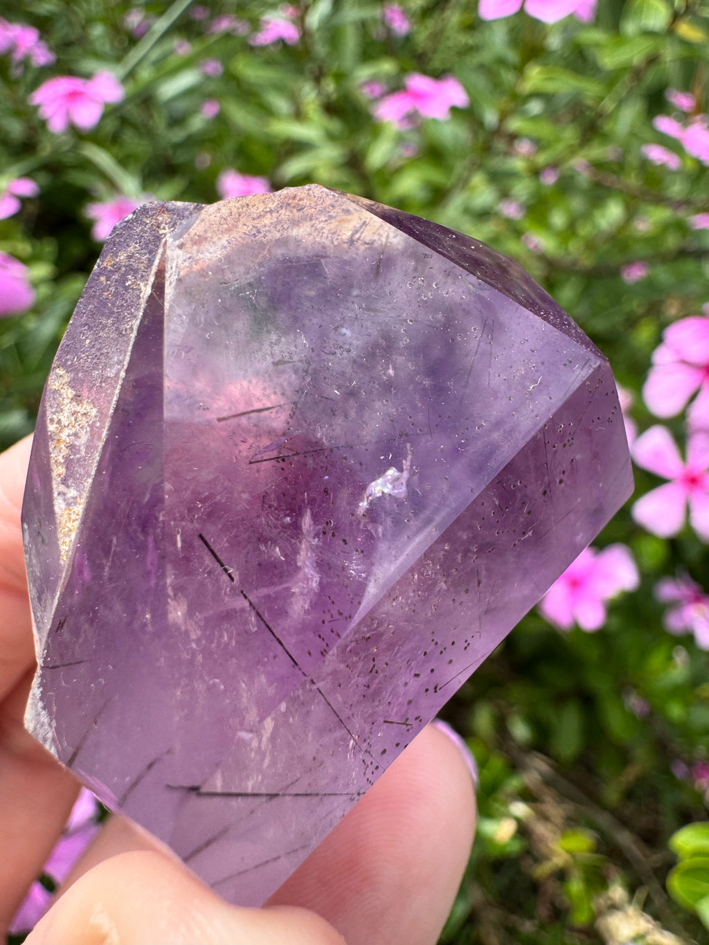 Inclusion Amethyst With Rutile Freeform