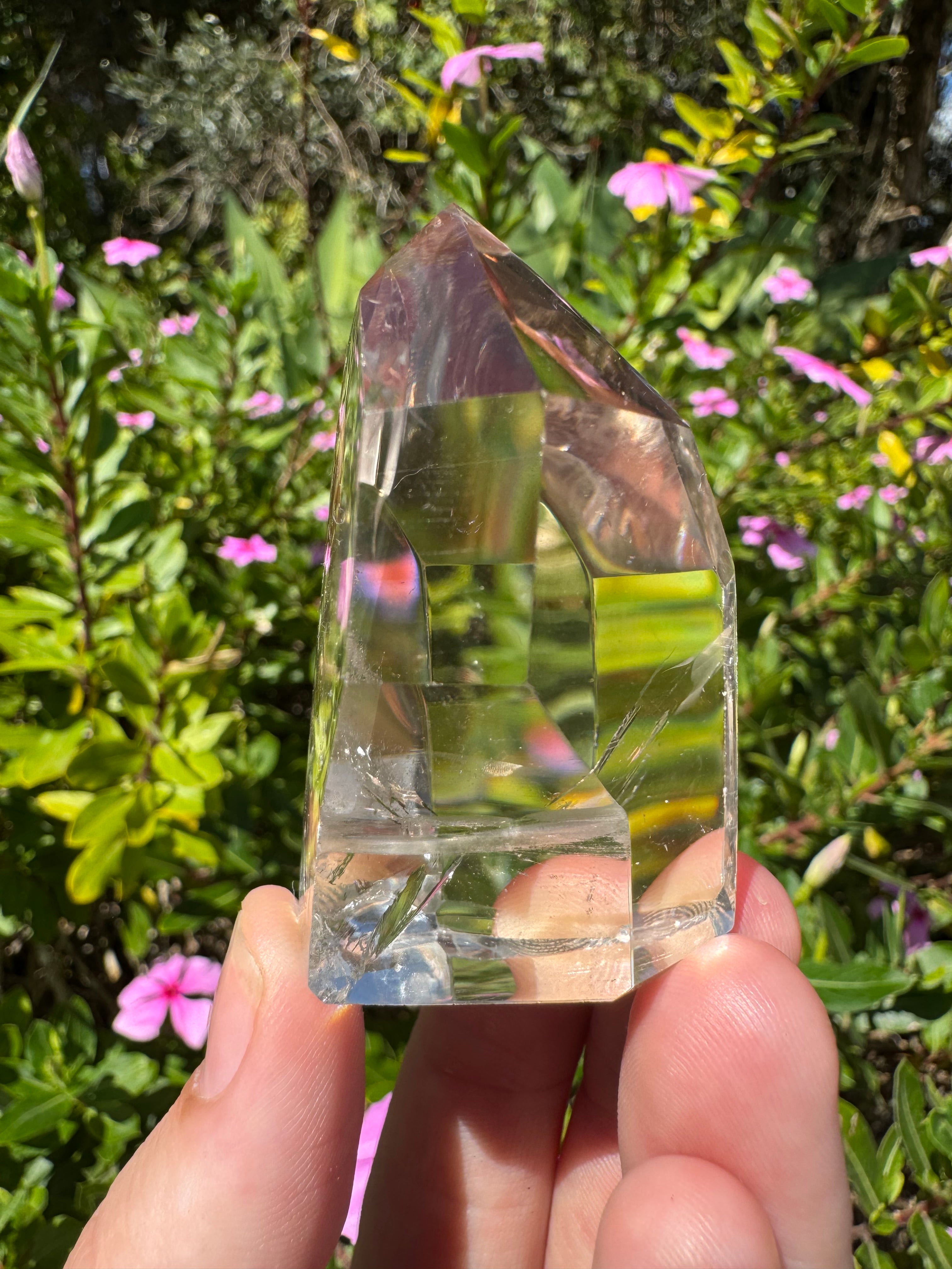 Natural Madagascan Clear Quartz Faceted Point