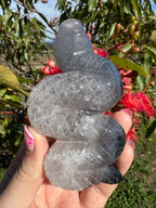 Volcanic Agate Snake Carving