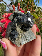Pyrite And Galena On Quartz Specimen