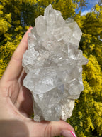 Clear Quartz Cluster With Phantom - Double Sided