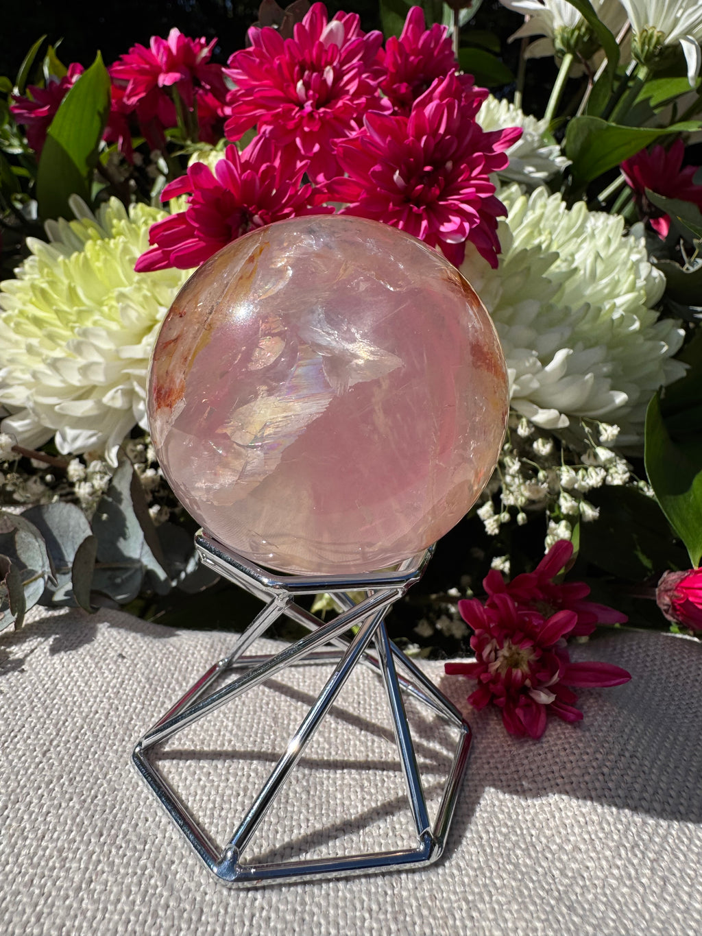 Fire Quartz (Hematoid Quartz) Sphere - Vaulted Stock