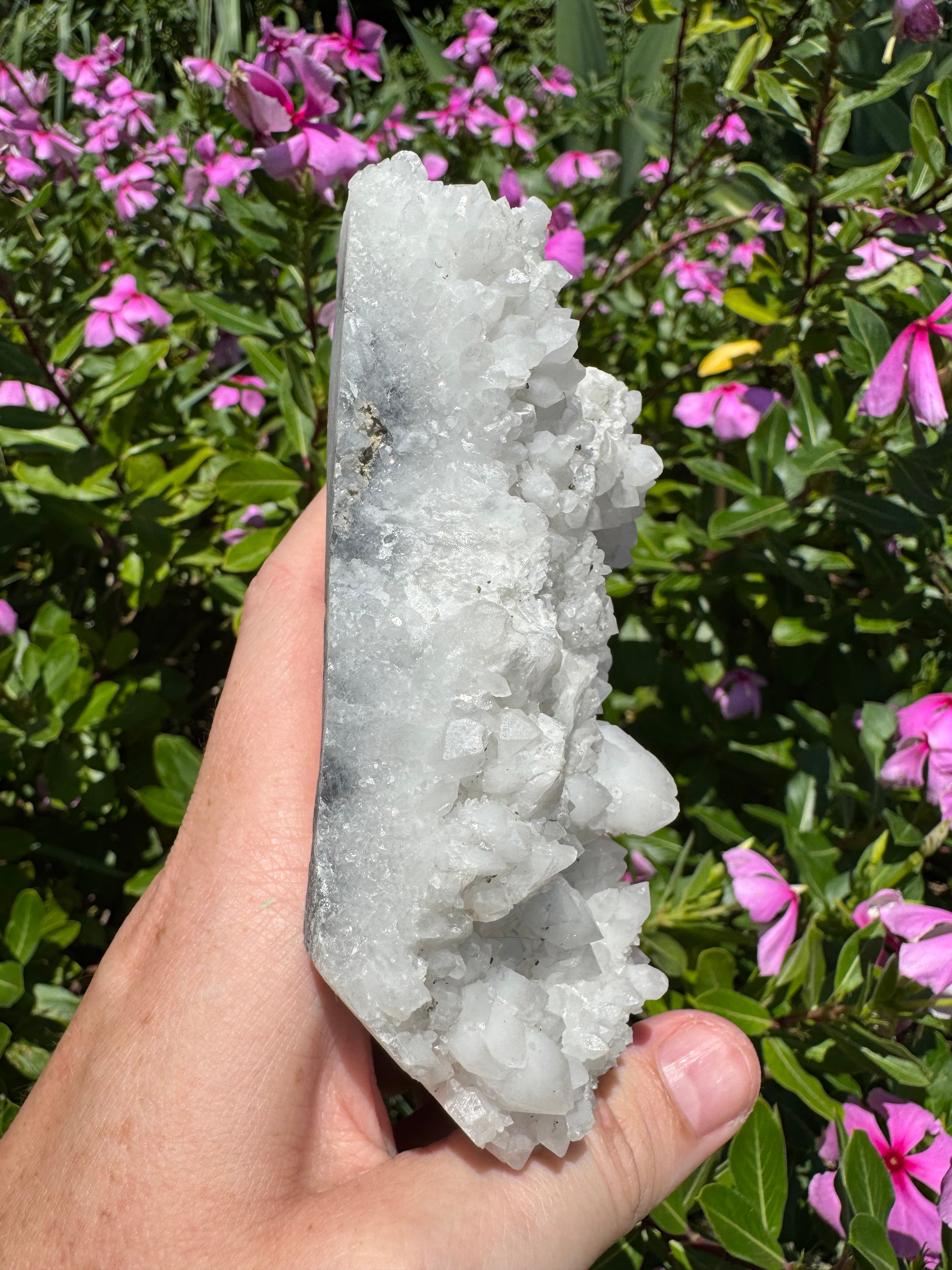 Pyrite on Calcite Cluster