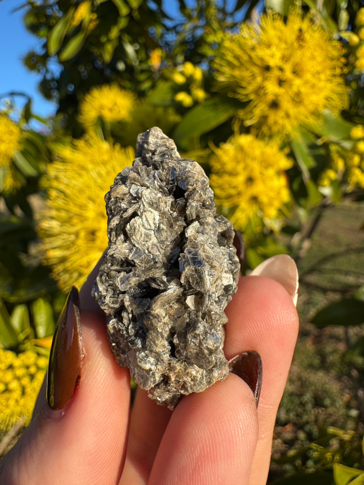 Pink Apatite On Mica Matrix Specimen