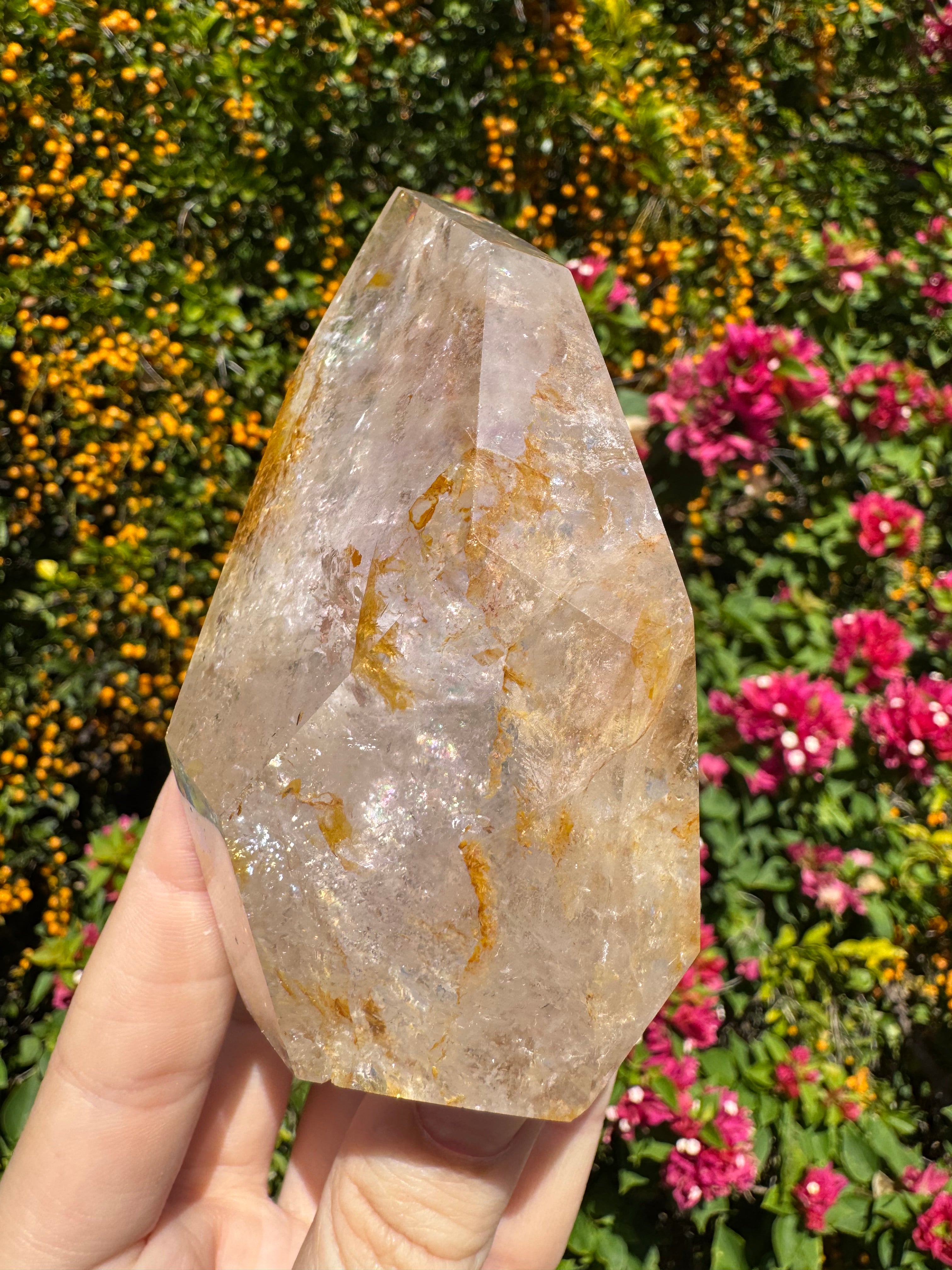 Clear Quartz + Amethyst Inclusions Freeform