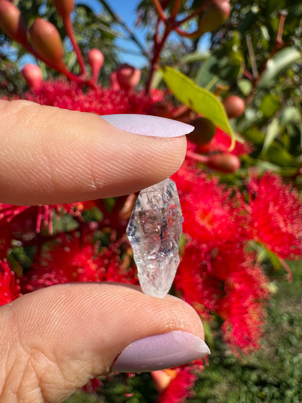 Herkimer Diamond Natural Specimen - Enhydro