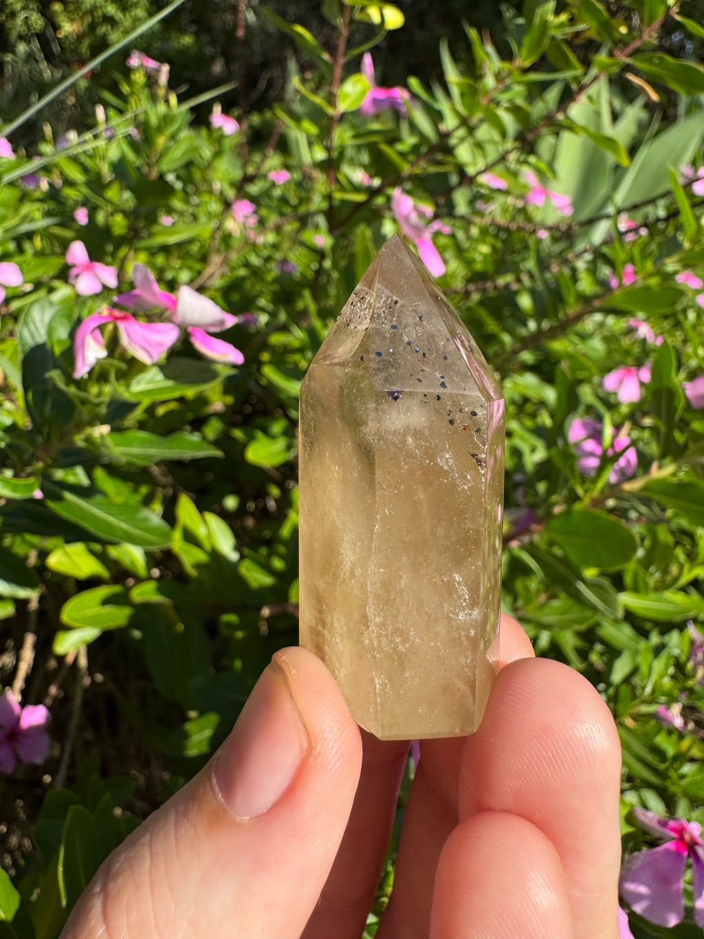 Natural Citrine Polished Point
- Hematite & Titanium Inclusions