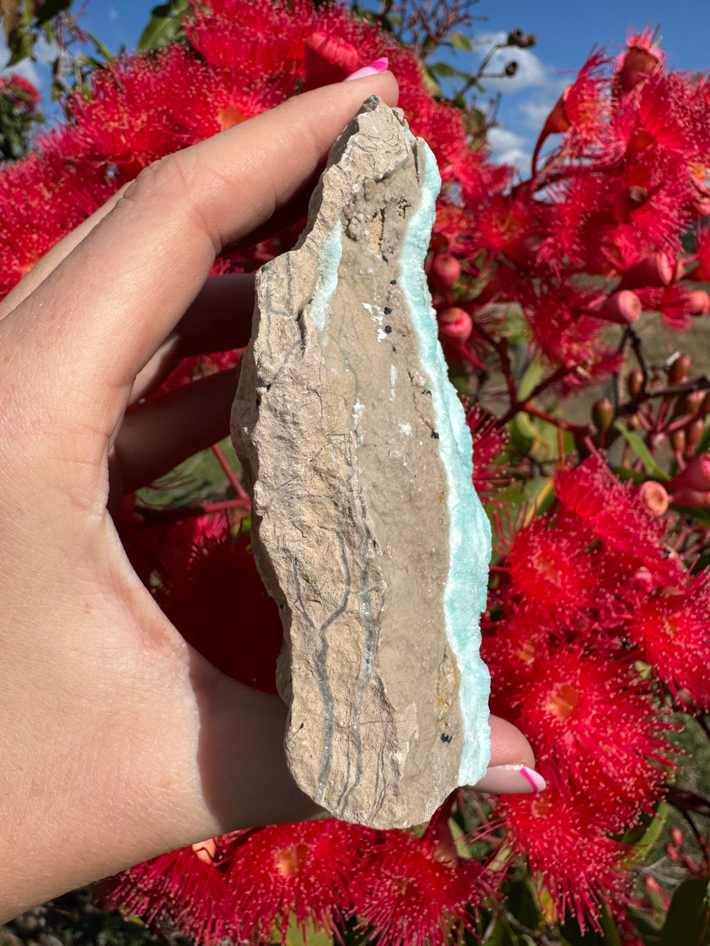 Blue Aragonite Specimen