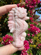 Pink Opal Seahorse Carving