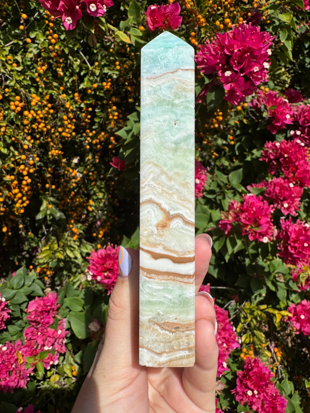Green Aragonite Tower