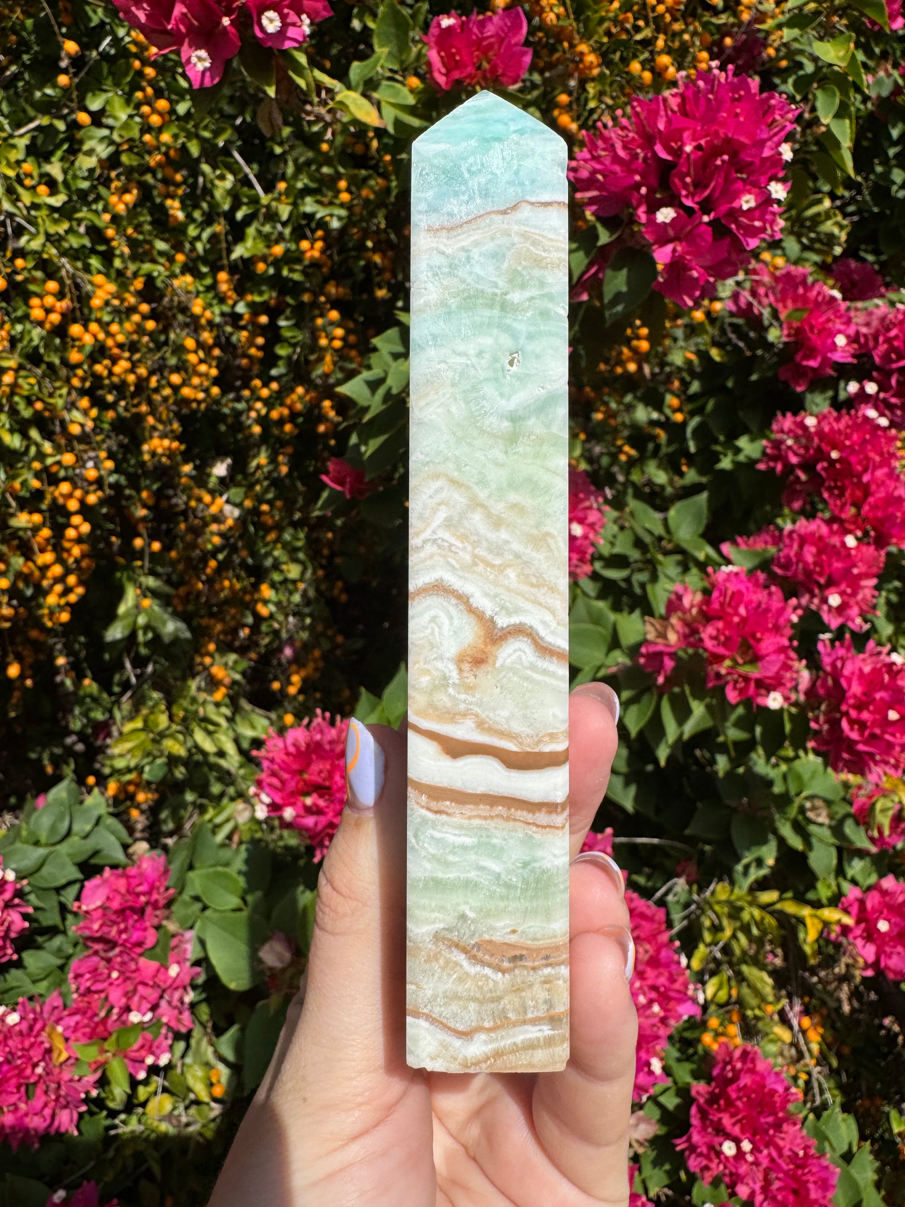 Green Aragonite Tower