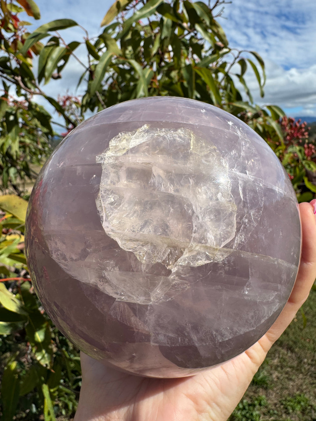 Lavender Rose Quartz Asterism Sphere - Statement 2.9kg
