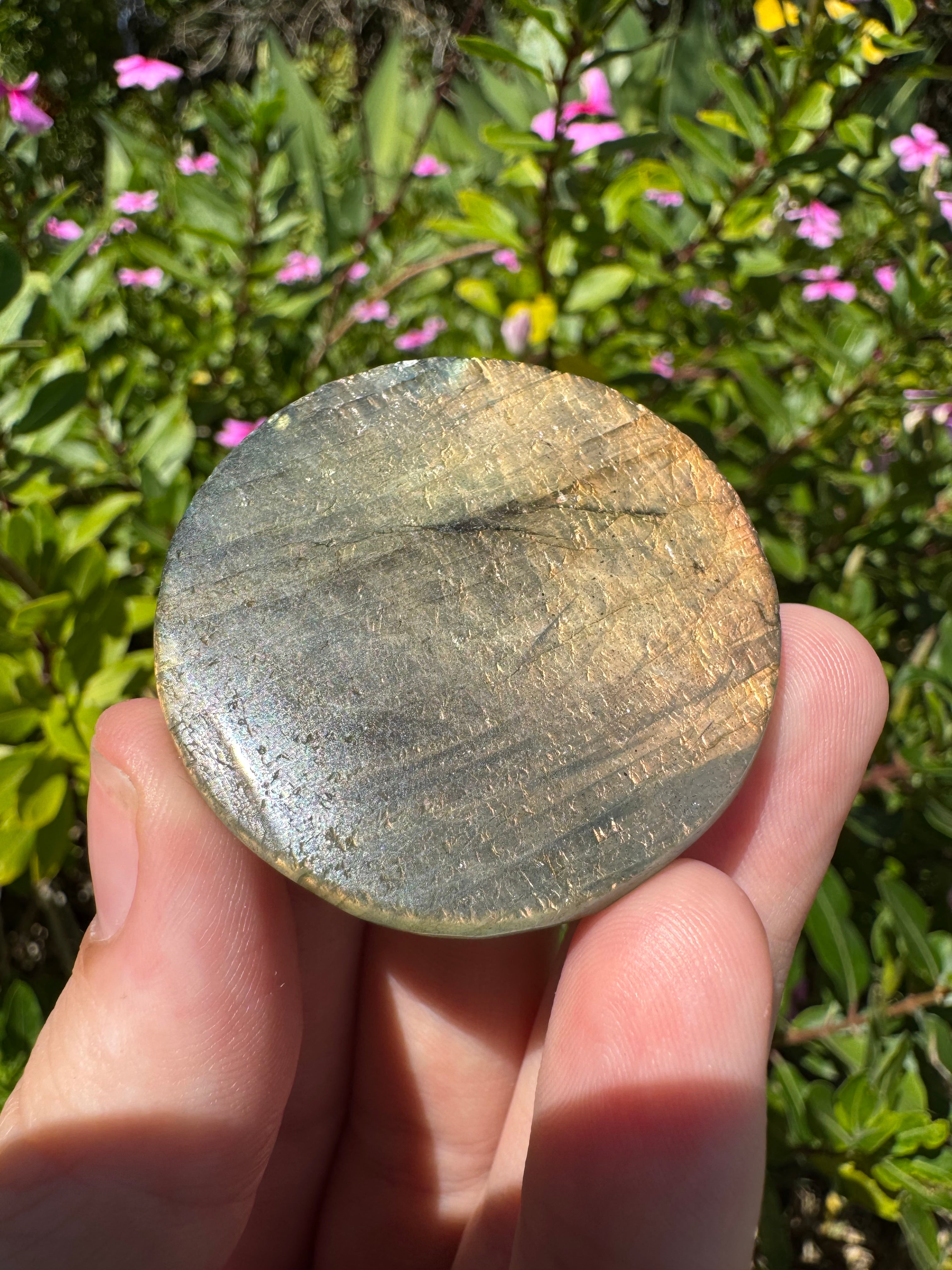 Labradorite Sun And Moon Carving