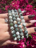 Bracelet en agate mousse 8 mm