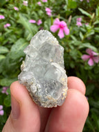 Blue Cubic Fluorite Cluster