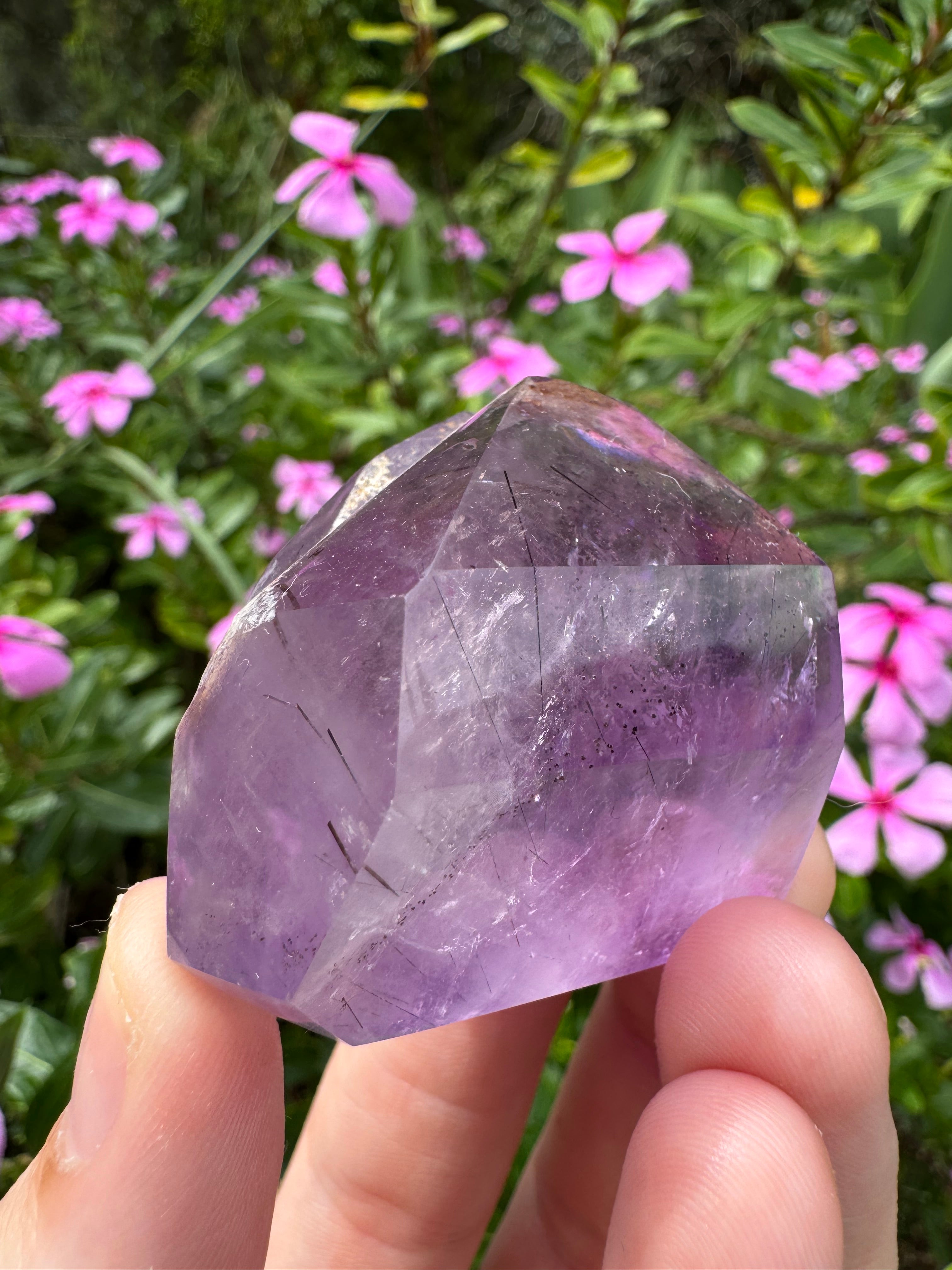 Inclusion Amethyst With Rutile Freeform