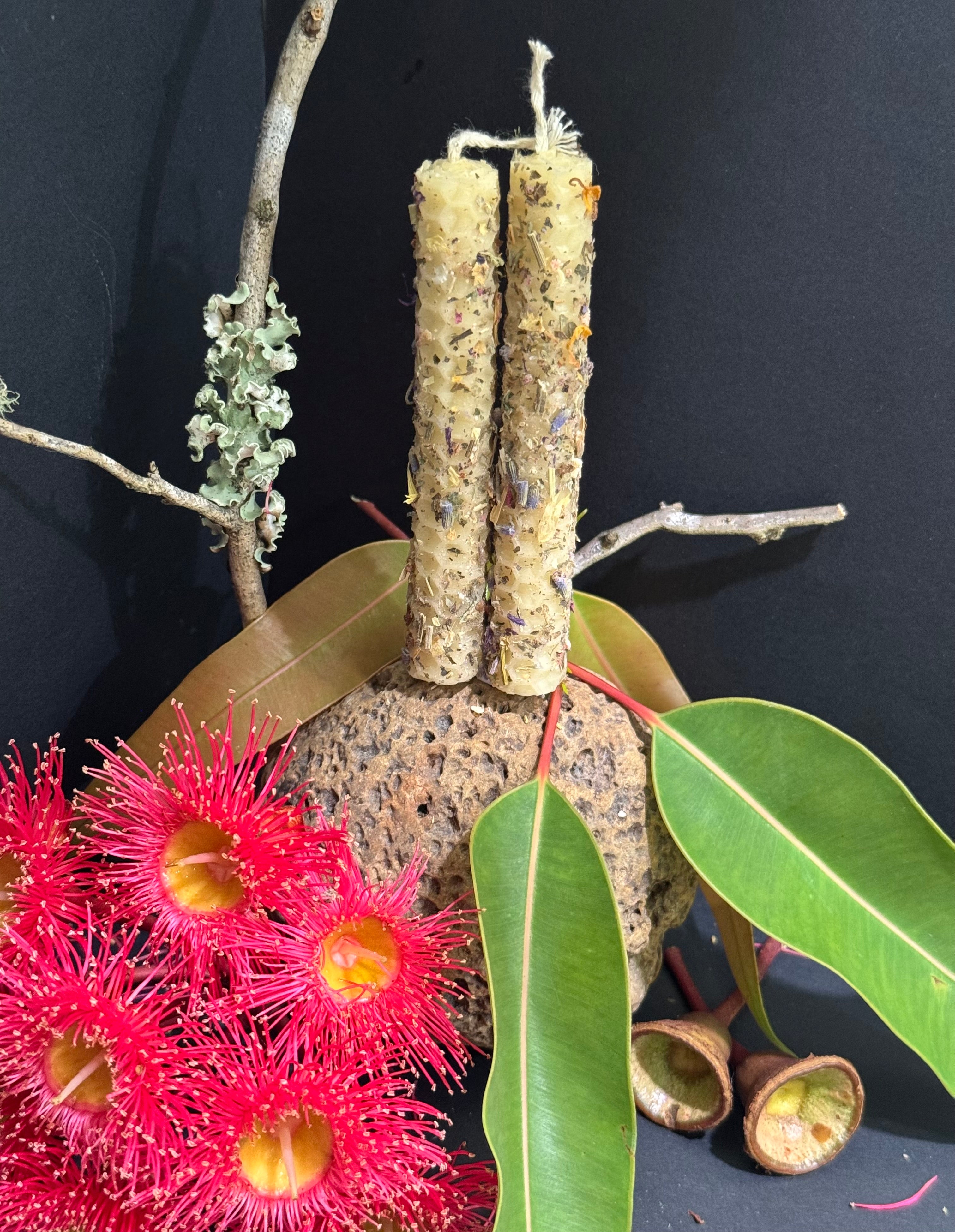 Handrolled Beeswax Intention Mini Candles - Love