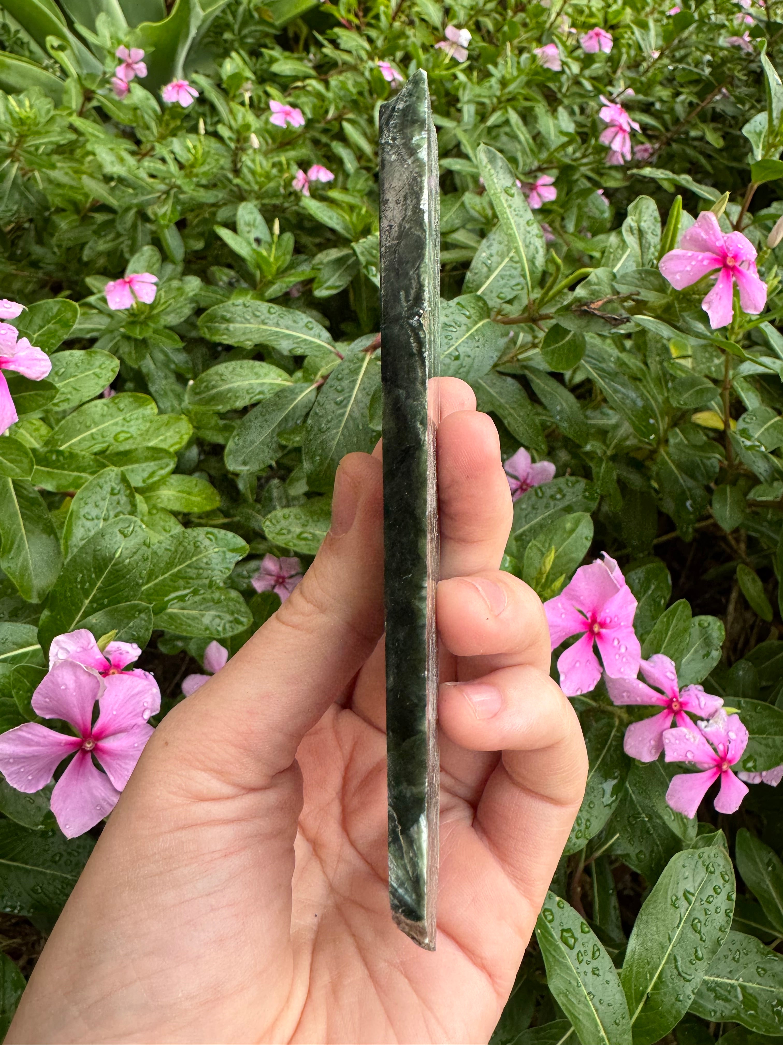 Seraphinite Slice with Stand