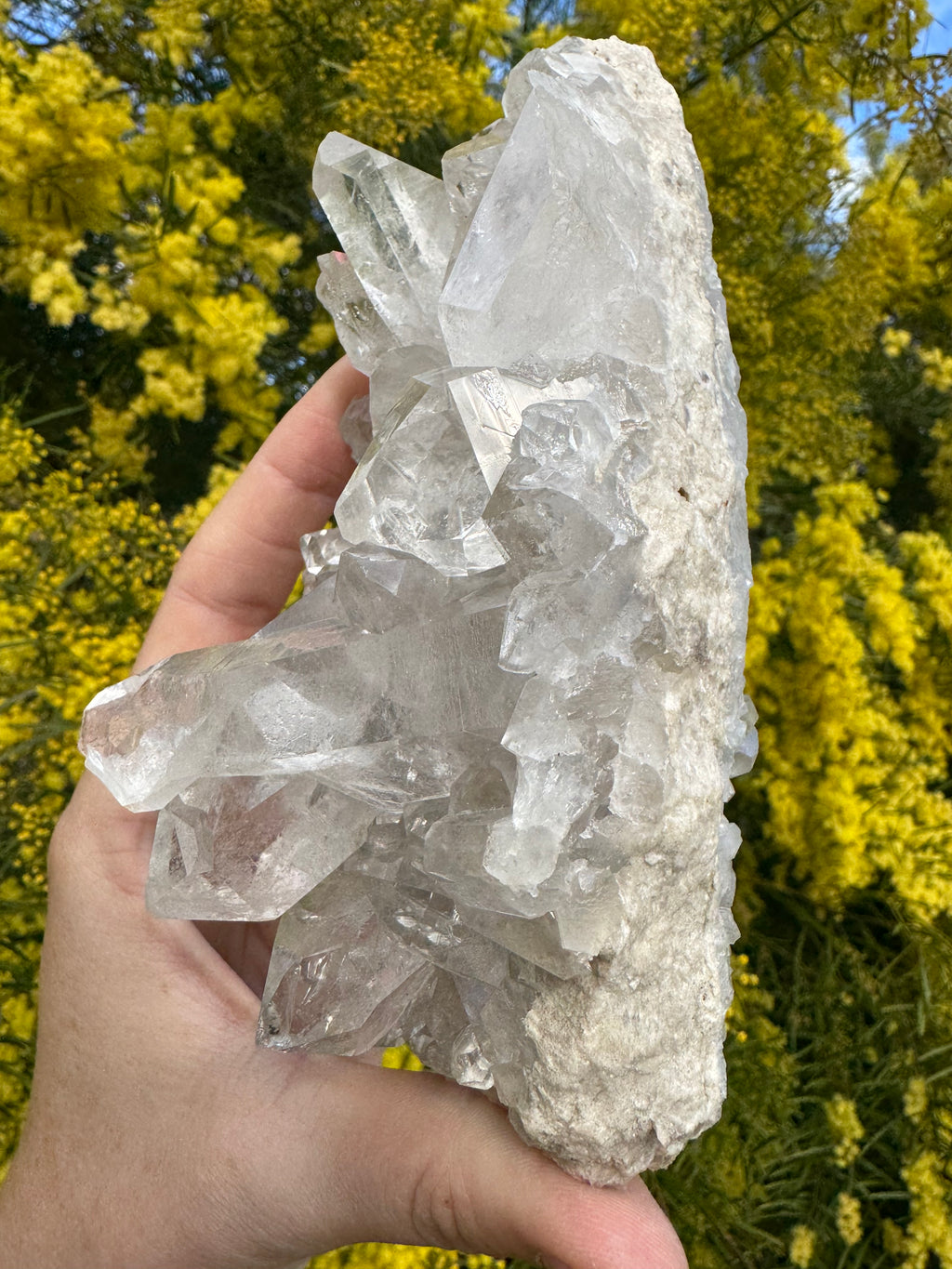 Clear Quartz Cluster With Phantom - Double Sided