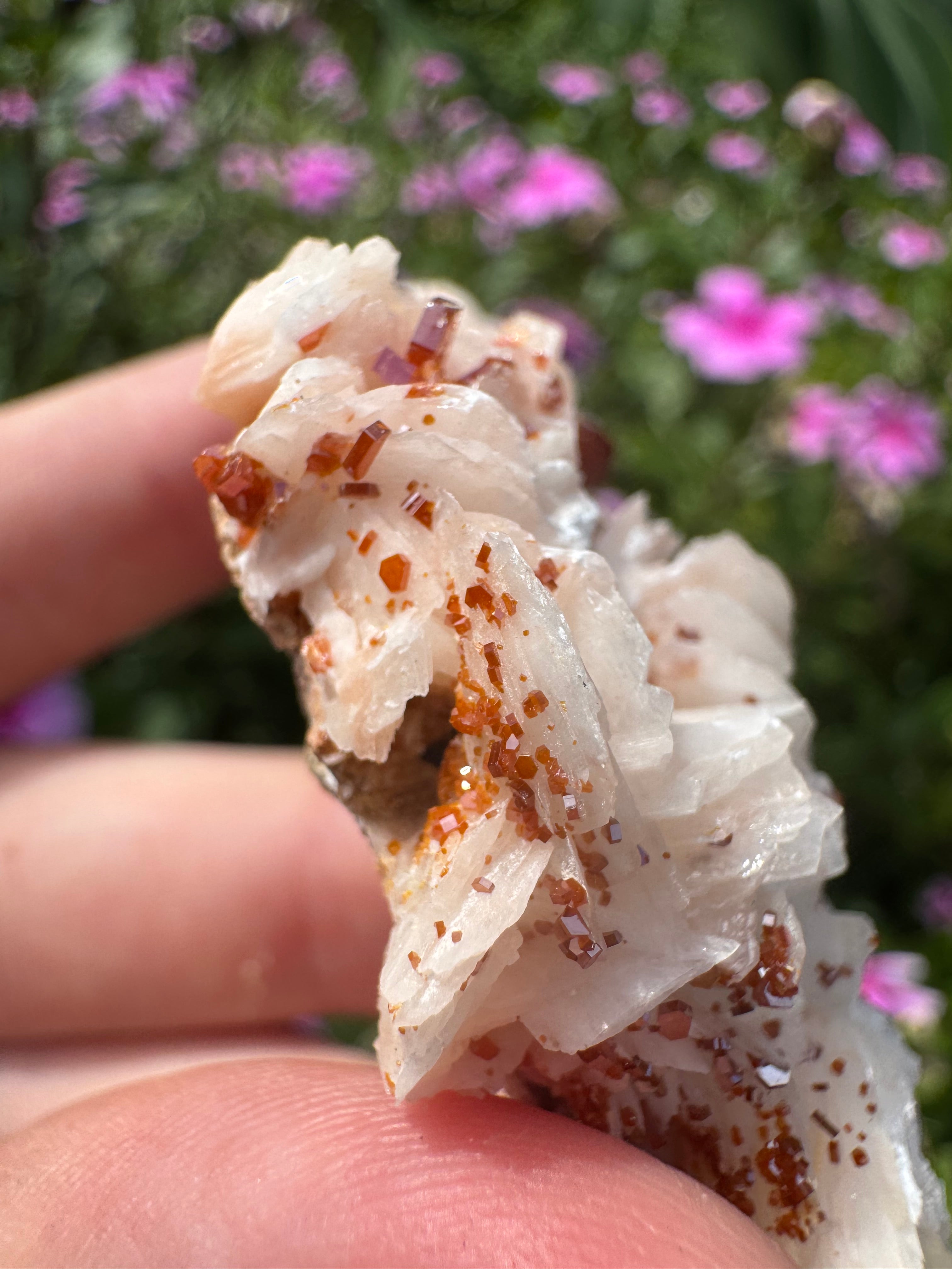 Vanadinite on Barite Specimen